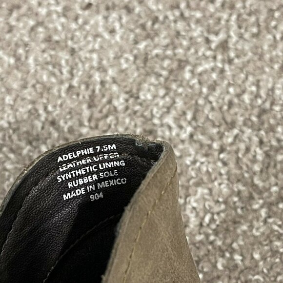 Steve Madden Size 7.5 M Adelphie Leather Ankle Boots Tan Heeled Pointed Toe - Picture 9 of 9